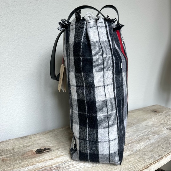 ED Ellen Degeneres Grey Tartan Tote Joy NWT - Picture 9 of 15